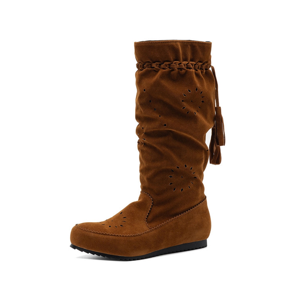 Men Fashion Vintage - Bottines bohèmes pour femmes, montantes jusqu'au