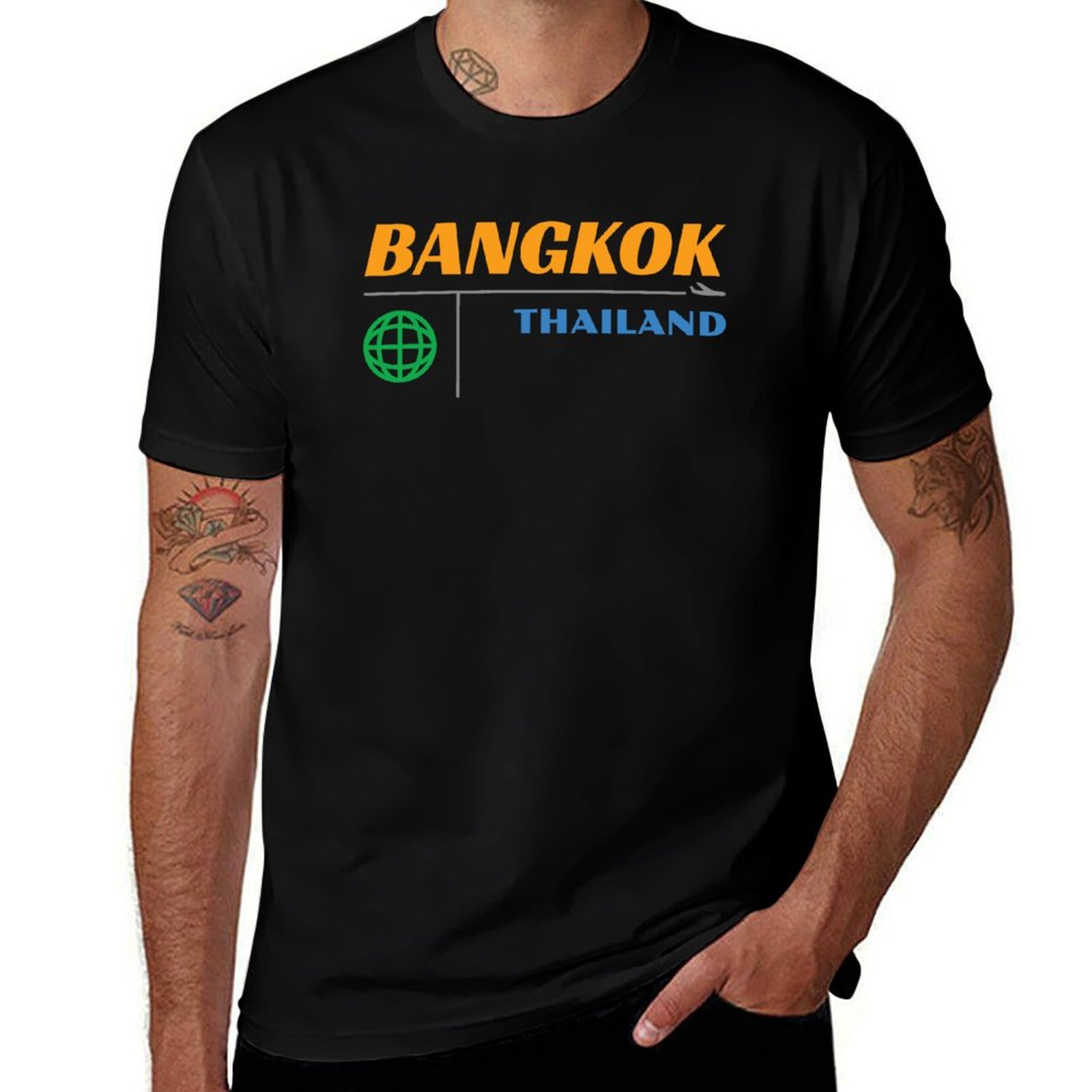 Mens Fashion Bangkok - T-shirt rétro Bangkok des années 1950,
