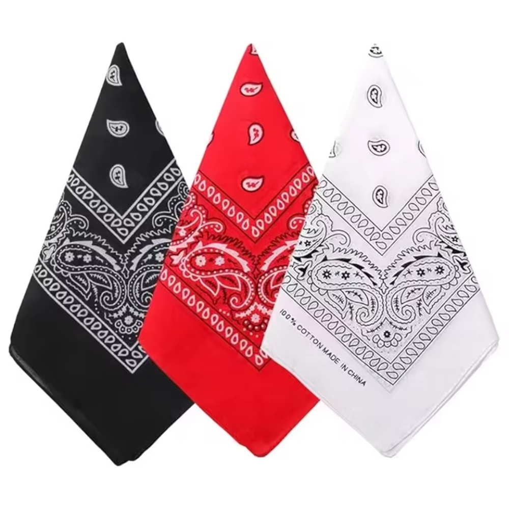 Men'S Fashion Head Scarf - Écharpe Hip Hop Cowboy Paisley, grand