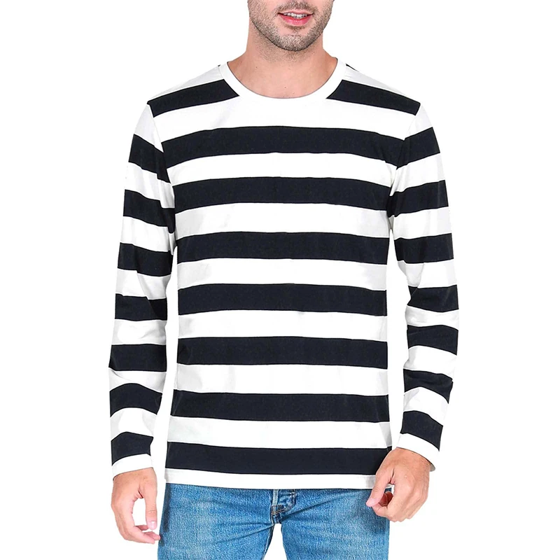 Men'S Fashion Oversized T Shirt - T-shirt à manches longues pour homme,