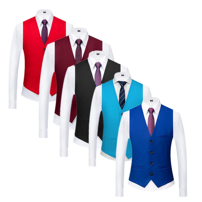 Formal Waistcoat Vest - Gilet de Style Britannique pour Homme,