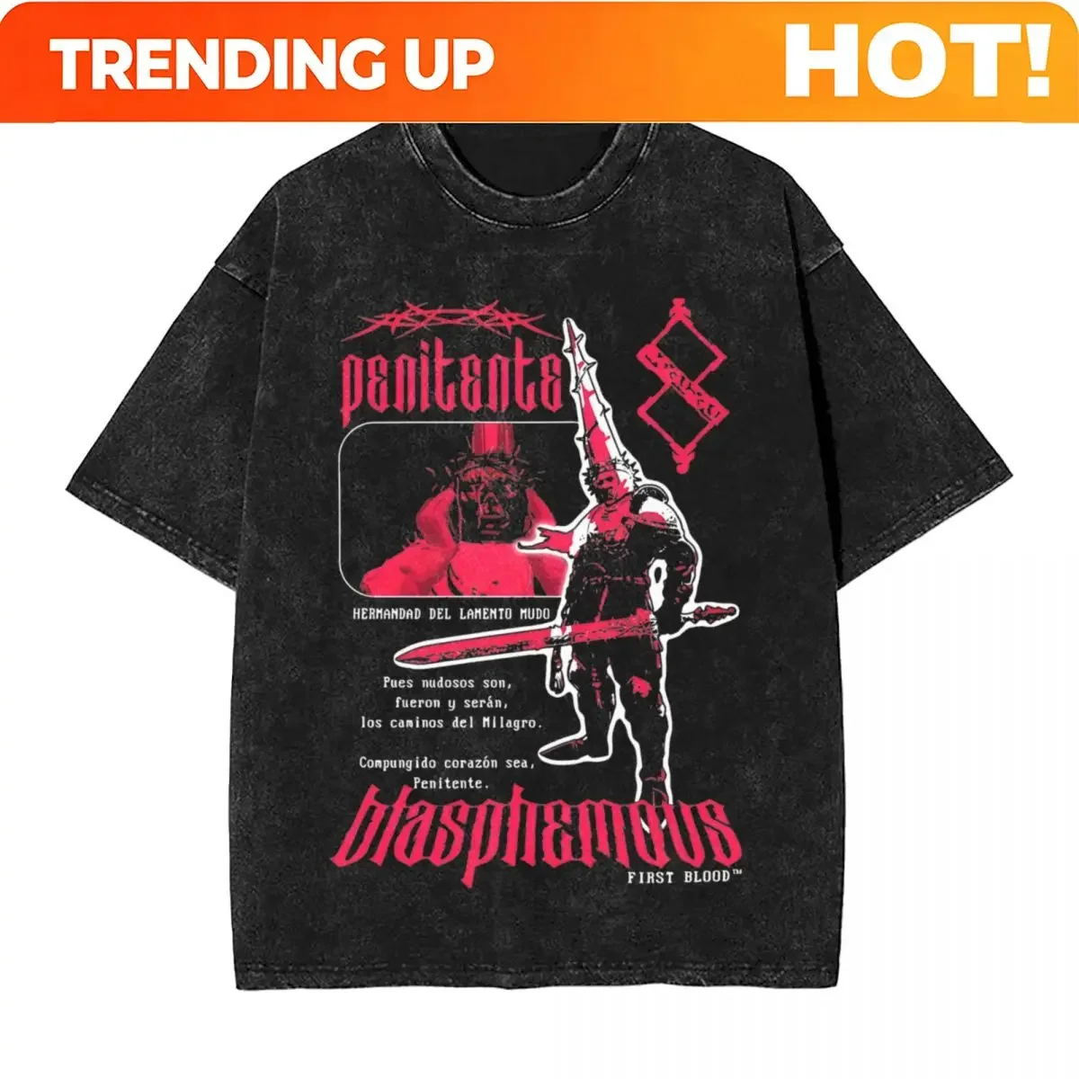Men'S Fashion Oversized T Shirt - T-shirt surdimensionné personnalisé en coton délavé