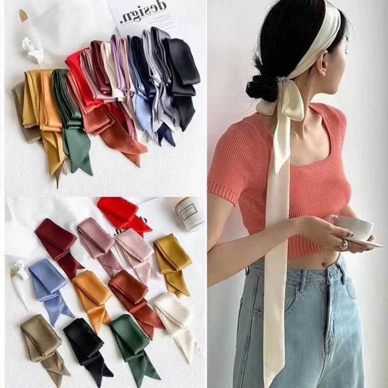 Men'S Fashion Bag - Femmes étroites couleurs unies longue foulard