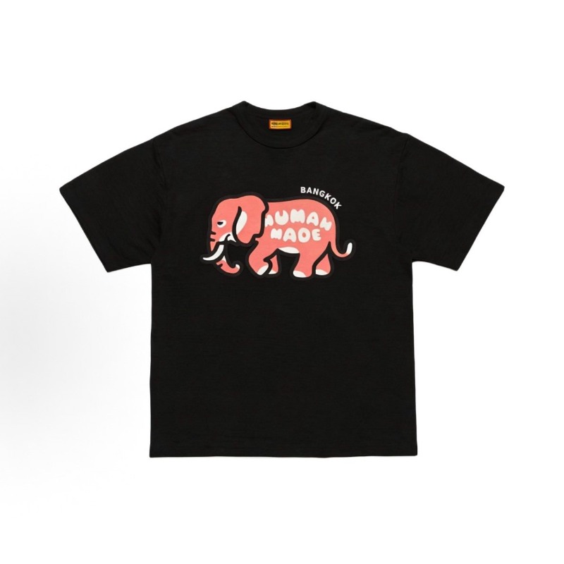 Mens Fashion Bangkok - T-shirt en coton slub imprimé éléphant