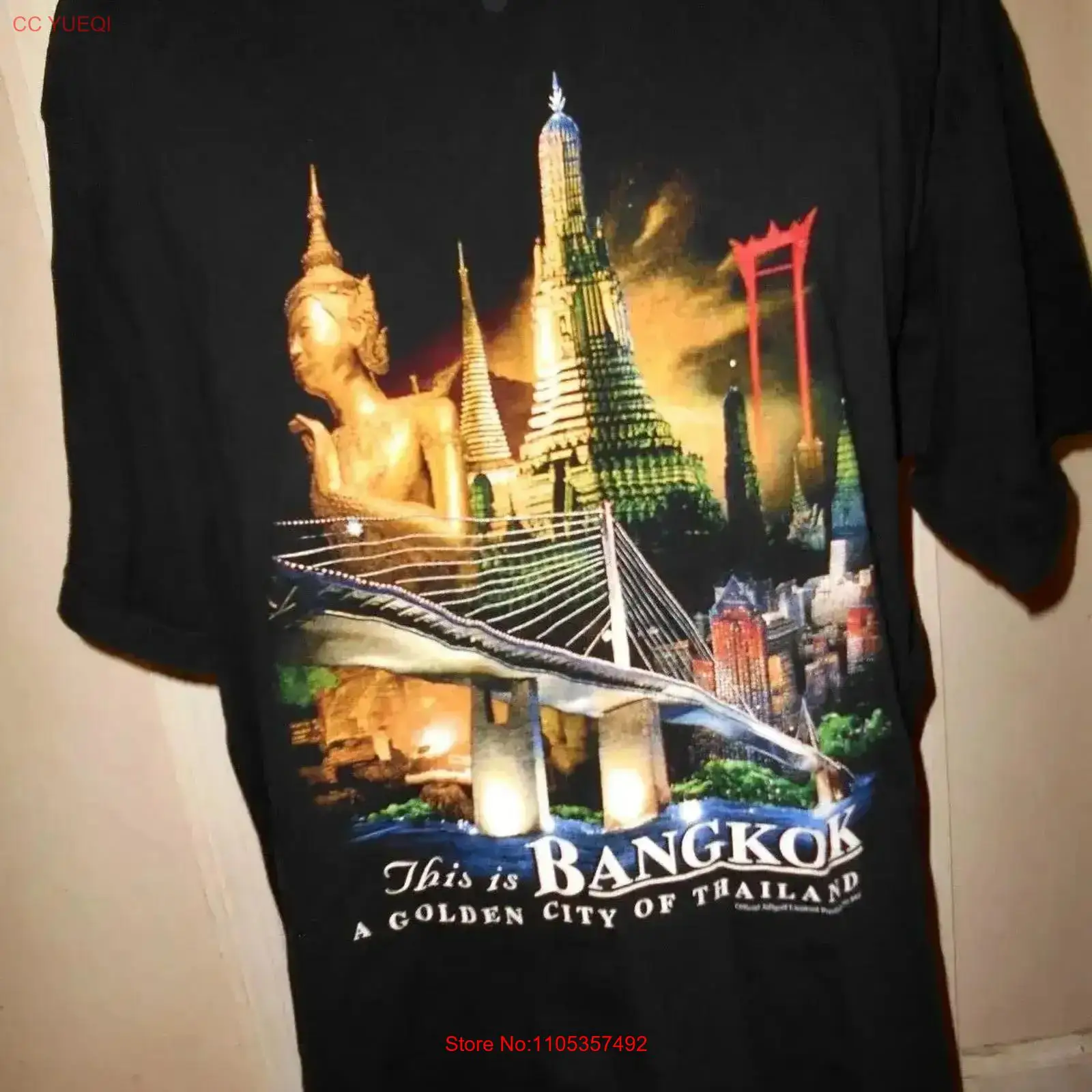 Mens Fashion Bangkok - T-shirt vintage noir Jolicolf This is