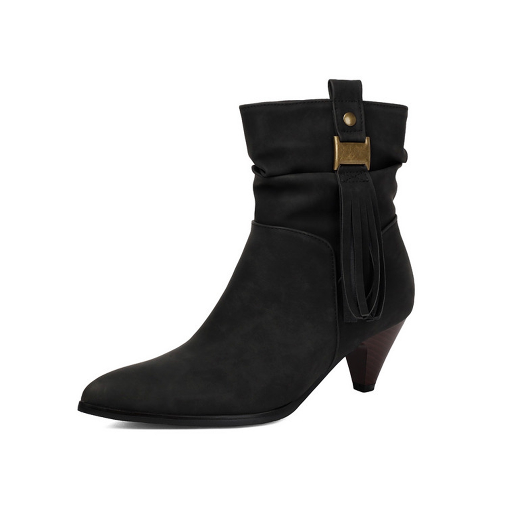 Men Fashion Vintage - Bottines à bout pointu pour femmes,