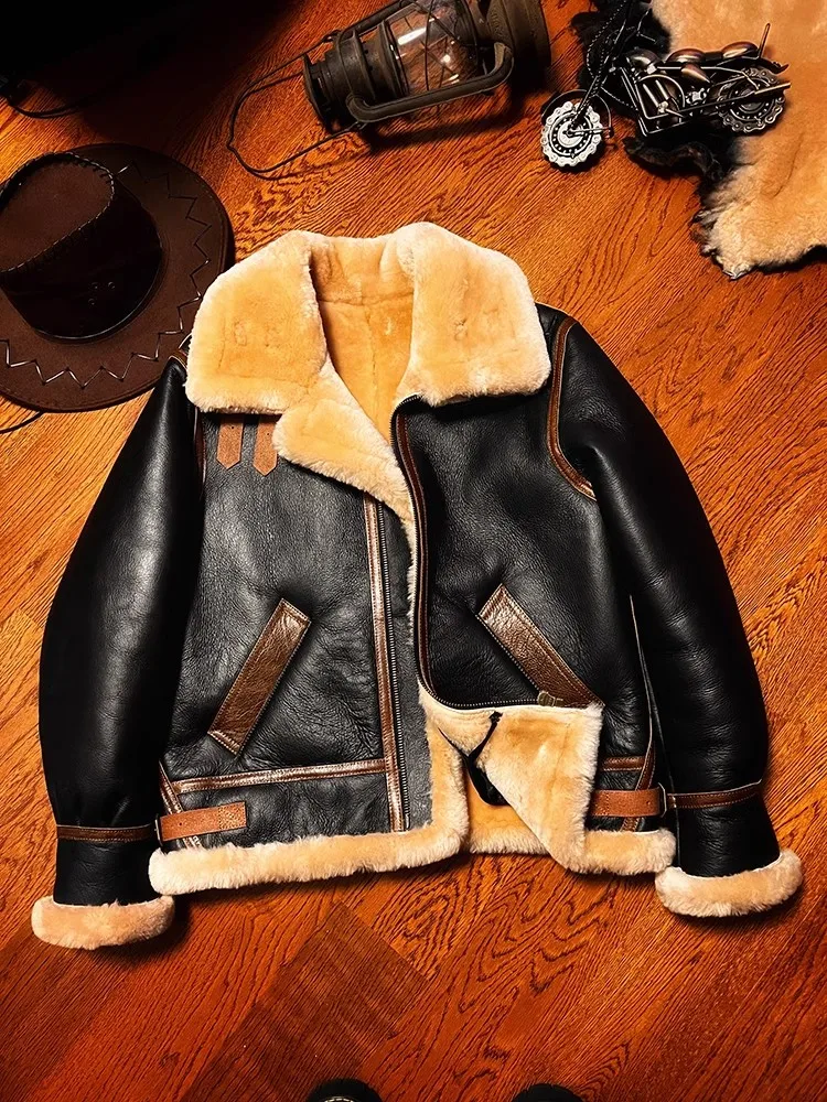 Men'S Fashion Leather Jacket - LNY-Qualité supérieure Veste classique Air Force