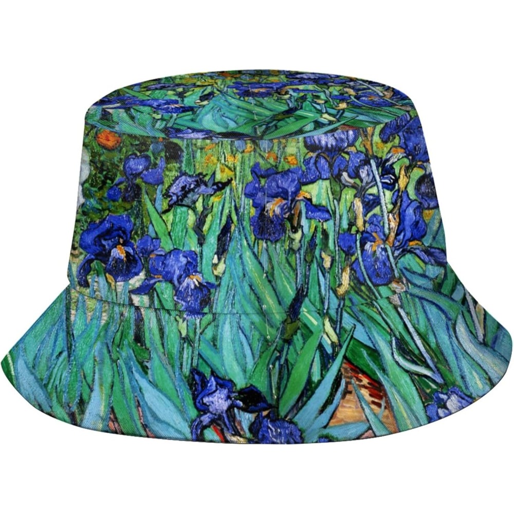 Mens Fashion Bucket Hat - Irises 2 Van Gogh – chapeaux