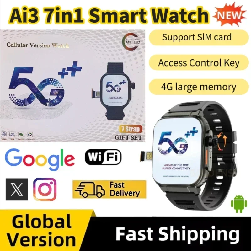 Men'S Fashion App - Montre connectée Android Ultra Ai3 4G,