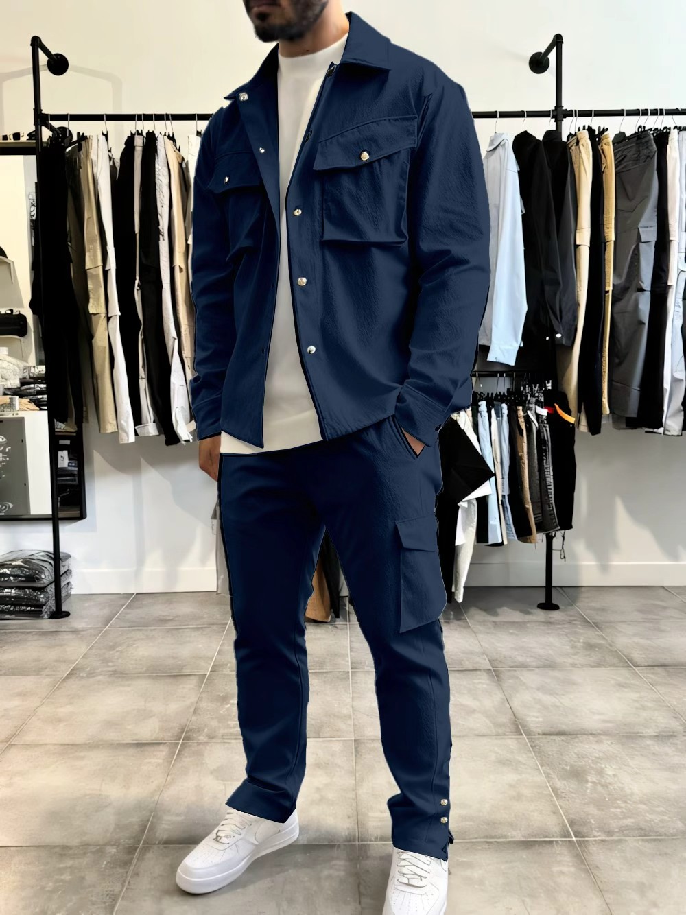 Mens Fashion Workwear - Ensemble veste et pantalon pour homme,