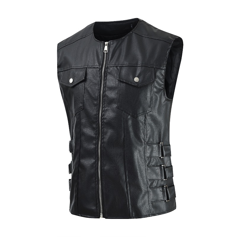Men'S Fashion Leather Jacket - Veste décontractée pour homme de style