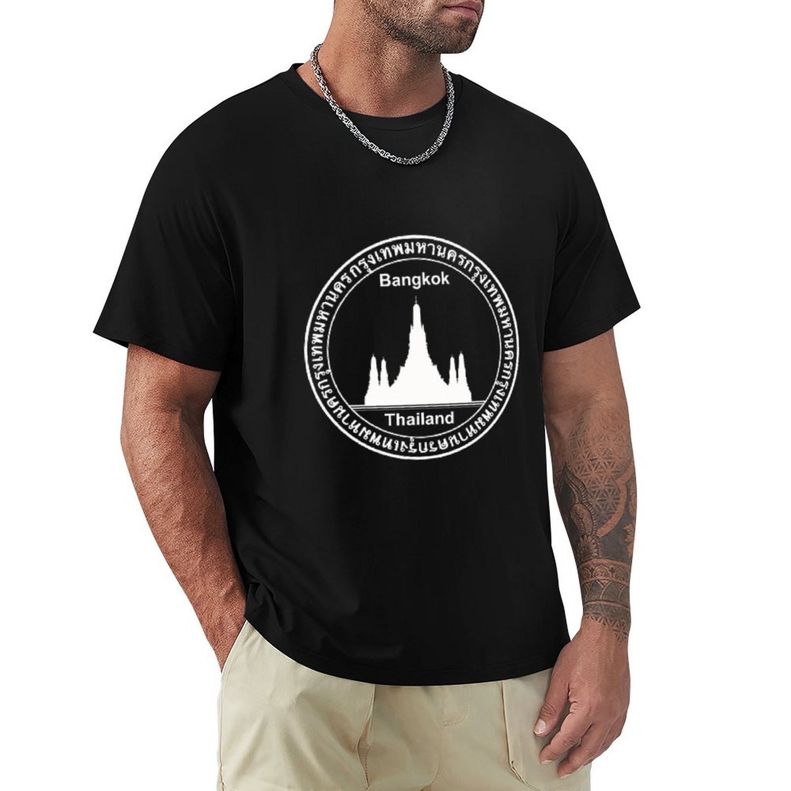 Mens Fashion Bangkok - T-shirt de voyage à manches courtes,
