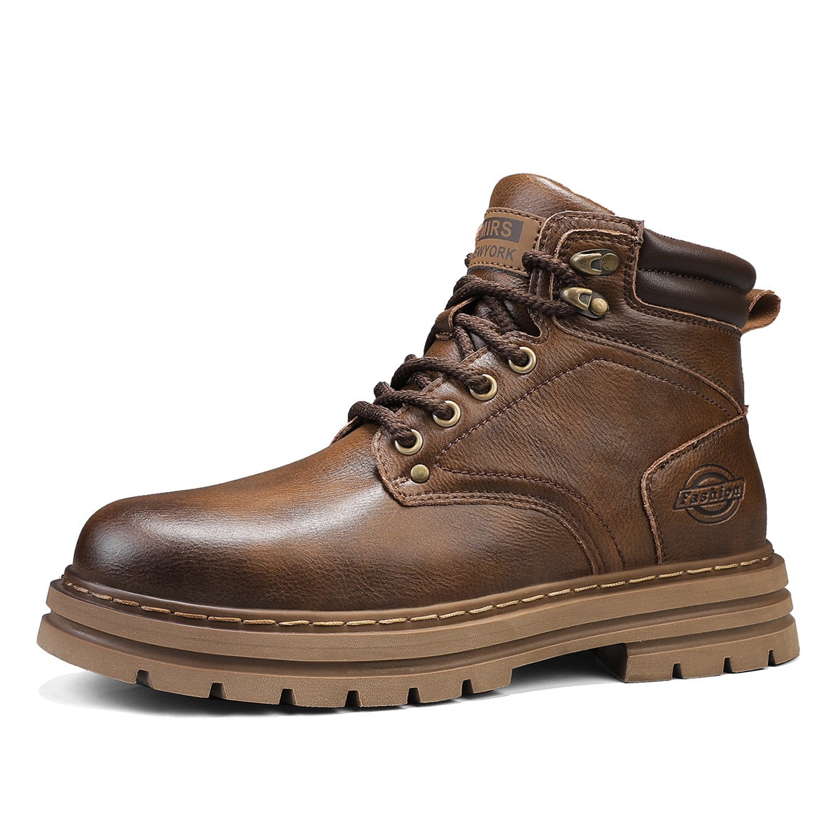 Men Fashion Vintage - Bottes de travail vintage pour hommes,