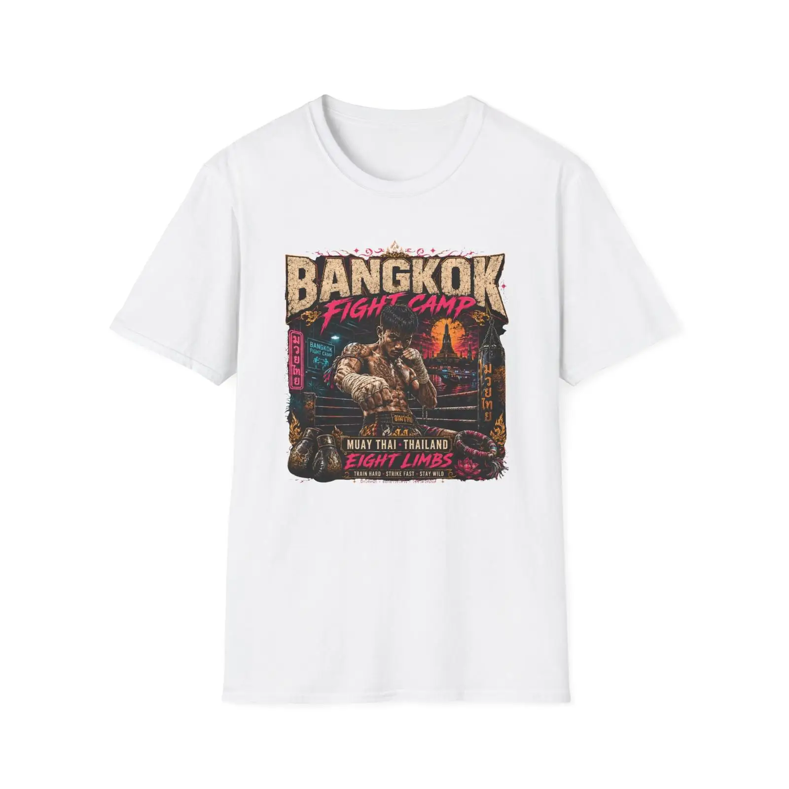 Mens Fashion Bangkok - T-shirt Muay Thai Bangkok Fight Camp,