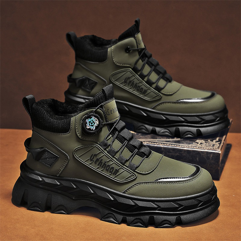 Mens Fashion Workwear - Bottes d'hiver montantes, chaussures décontractées pour
