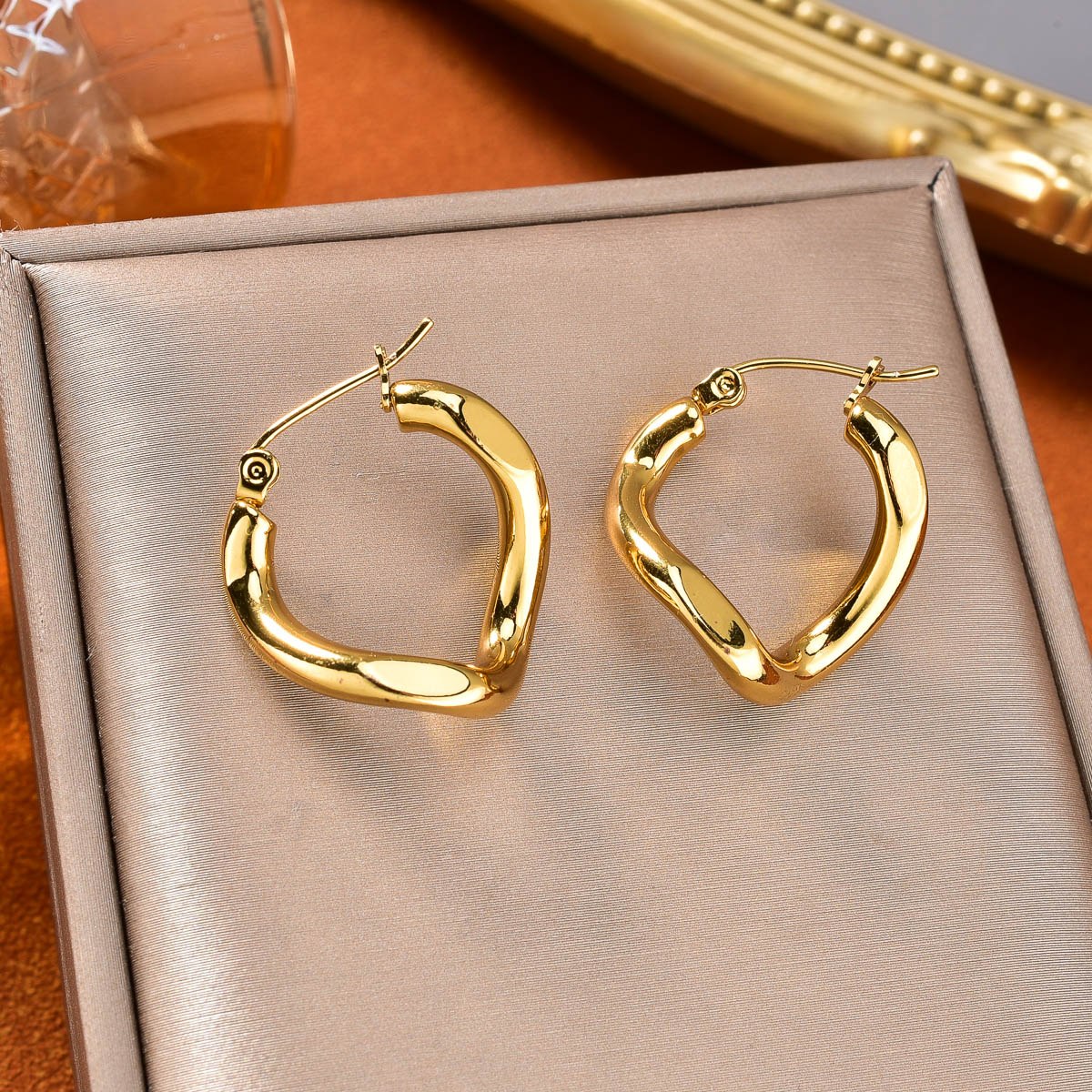 Dubai Men'S Fashion - Boucles d'oreilles en forme de C