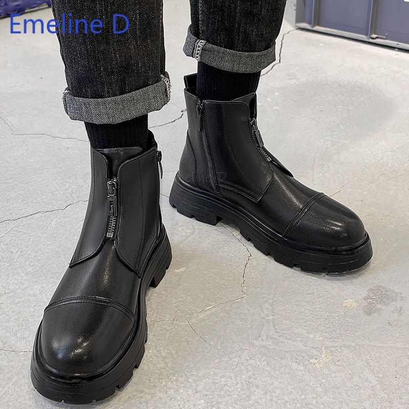 Bottines pour hommes à bout ro - Mens Fashion Caps avis et prix