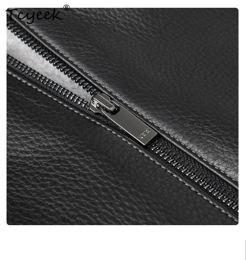 Veste en cuir véritable de cer - Men'S Fashion Leather Jacket avis et prix