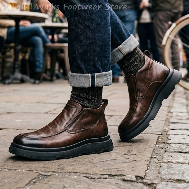 Bottines Chelsea épaisses pour - Men Fashion Vintage avis et prix