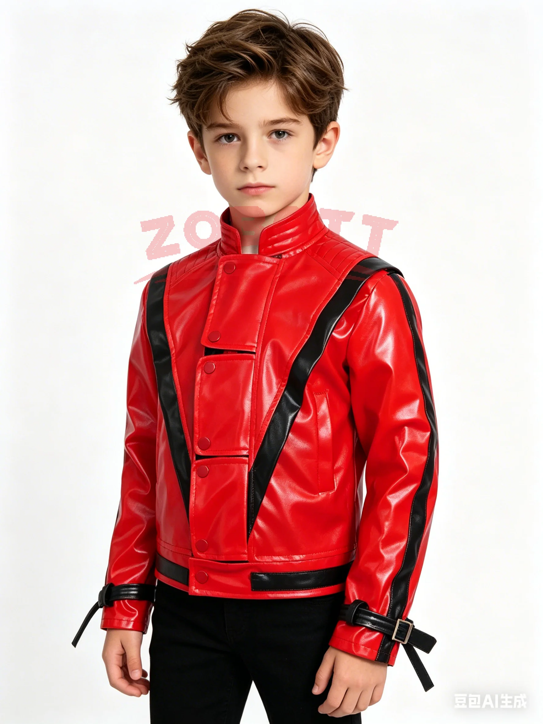Veste en cuir rouge Michael Jo - Men'S Fashion Leather Jacket avis et prix