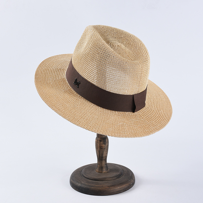 Chapeau de paille UV lettre M  - Mens Fashion Bucket Hat avis et prix
