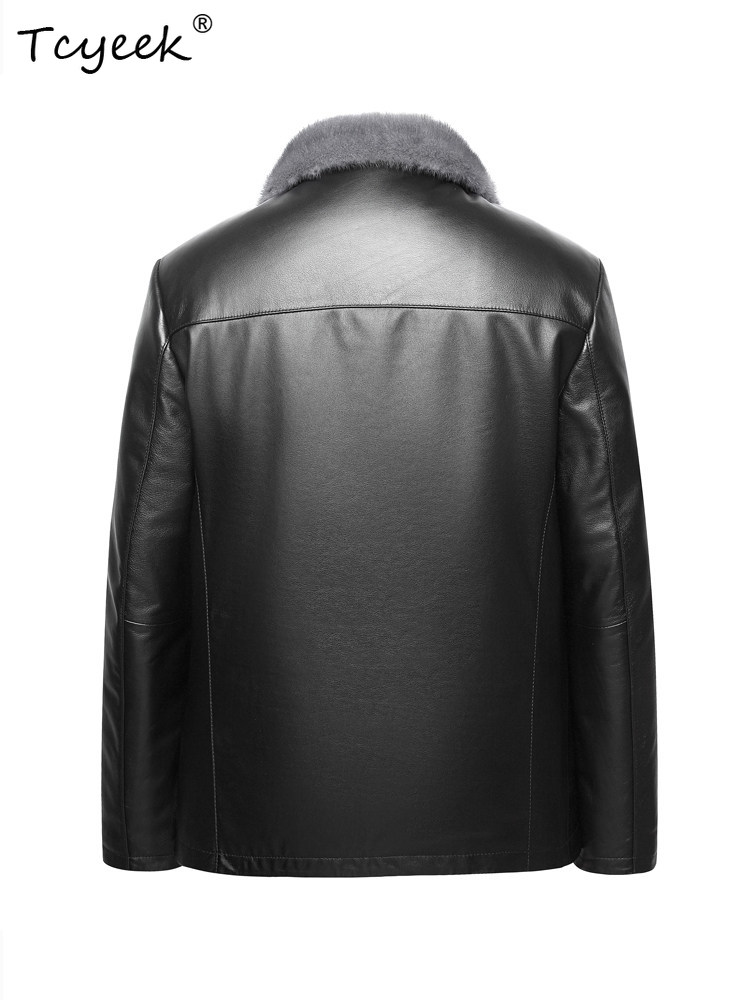 Manteau en fourrure de vison b - Men'S Fashion Leather Jacket avis et prix