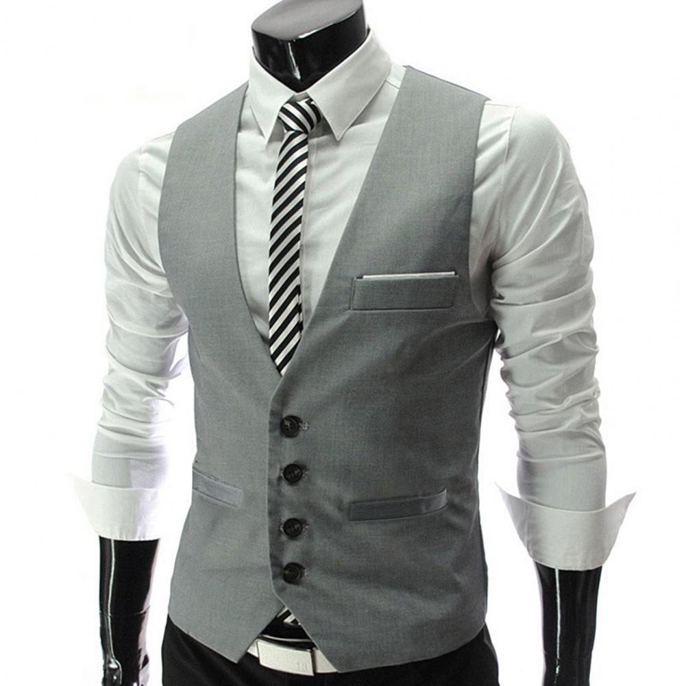 Hommes Gilet simple boutonnage - Formal Waistcoat Vest avis et prix