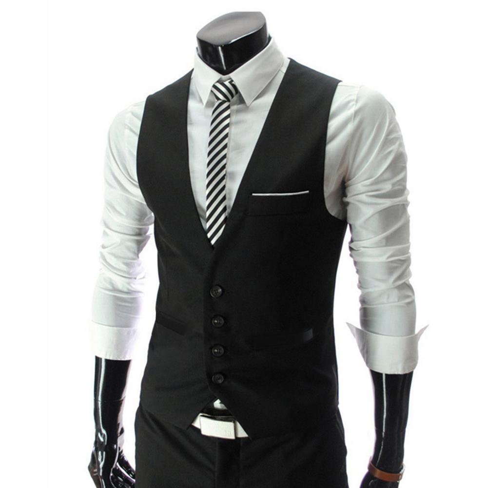 Hommes Gilet simple boutonnage - Formal Waistcoat Vest avis et prix