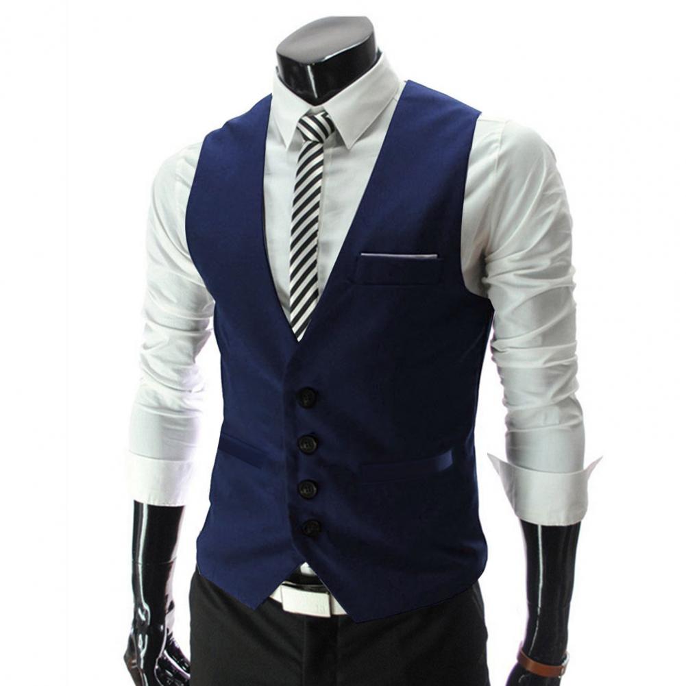 Hommes Gilet simple boutonnage - Formal Waistcoat Vest avis et prix