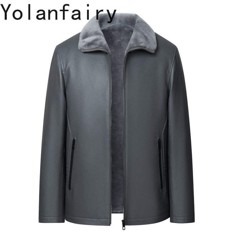 YOLANFAIRY Veste en cuir vérit - Men'S Fashion Leather Jacket avis et prix