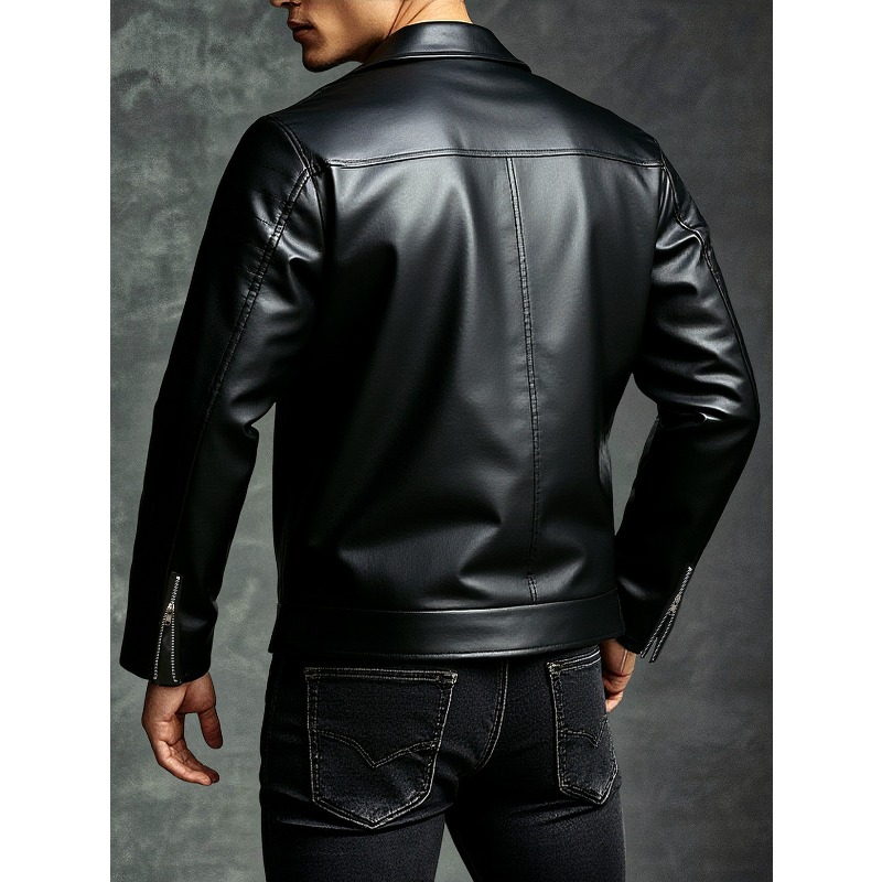 Nouvelle veste en cuir pour ho - Men'S Fashion Leather Jacket avis et prix