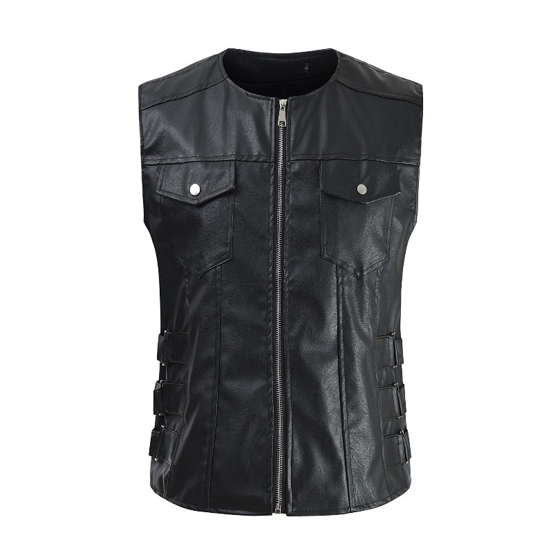 Veste décontractée pour homme  - Men'S Fashion Leather Jacket avis et prix