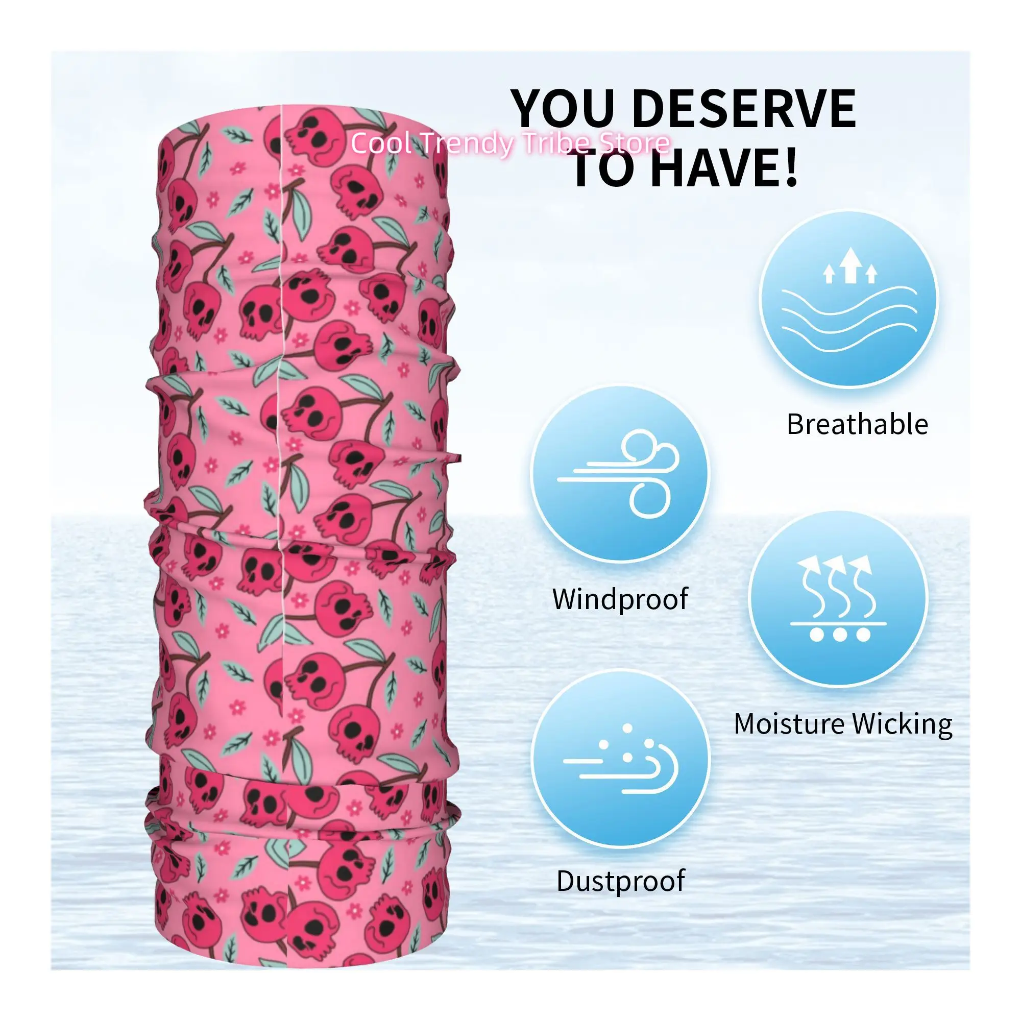Bandana Foulard Rose Crâne Cer - Men'S Fashion Head Scarf avis et prix