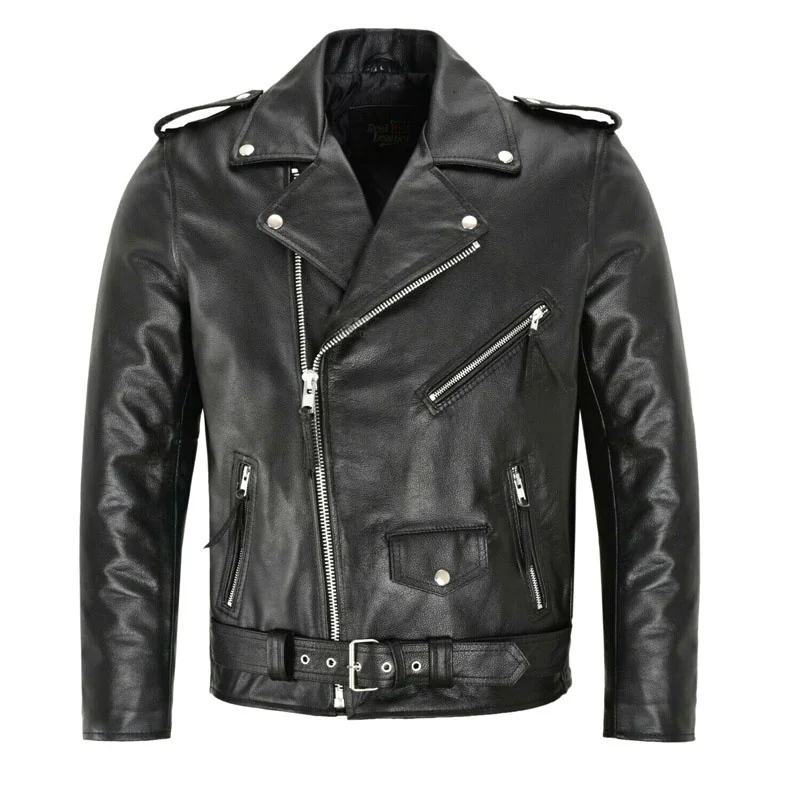 Veste en cuir PU pour homme, c - Men'S Fashion Leather Jacket avis et prix