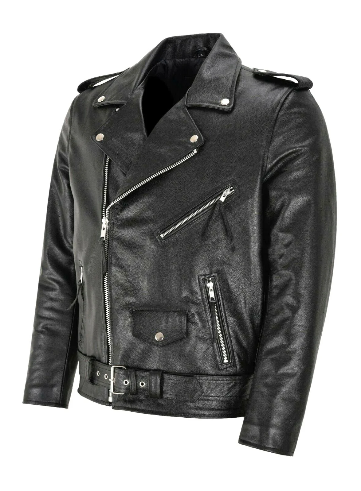 Veste en cuir PU pour homme, c - Men'S Fashion Leather Jacket avis et prix