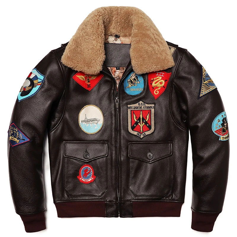 Vêtements militaires G1 veste  - Men'S Fashion Leather Jacket avis et prix