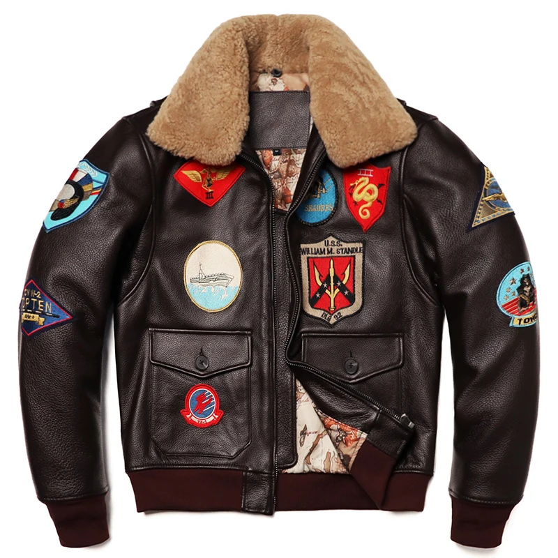 Vêtements militaires G1 veste  - Men'S Fashion Leather Jacket avis et prix