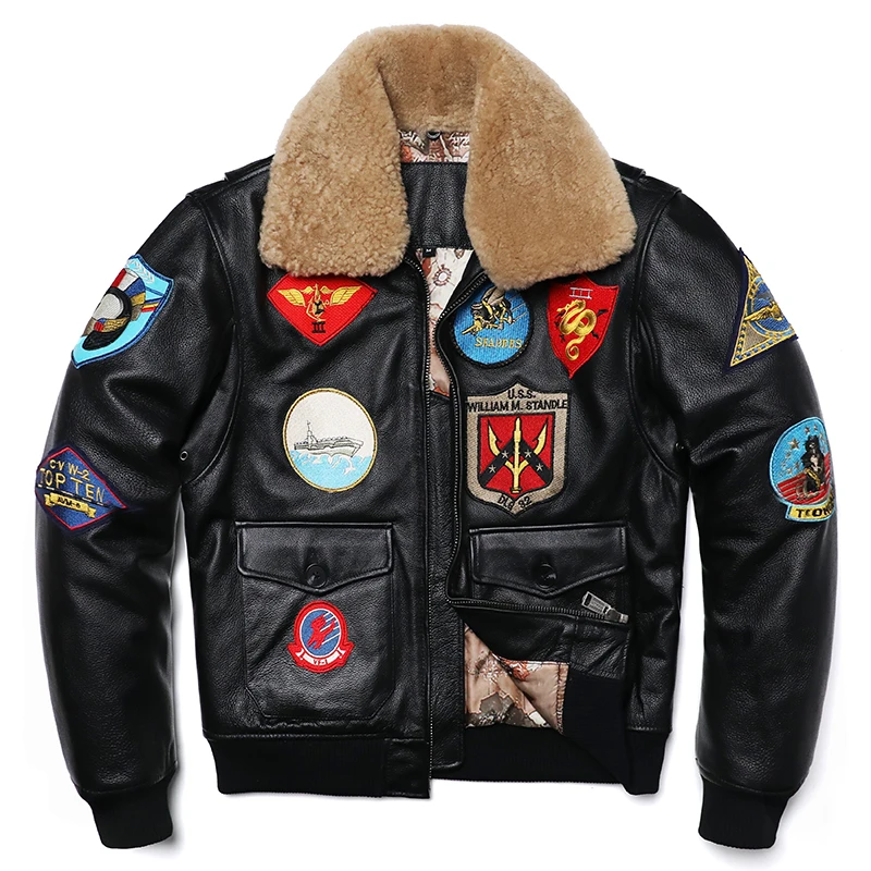 Vêtements militaires G1 veste  - Men'S Fashion Leather Jacket avis et prix