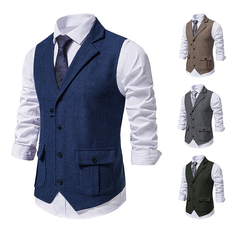 Hommes costume gilet chevrons  - Formal Waistcoat Vest avis et prix