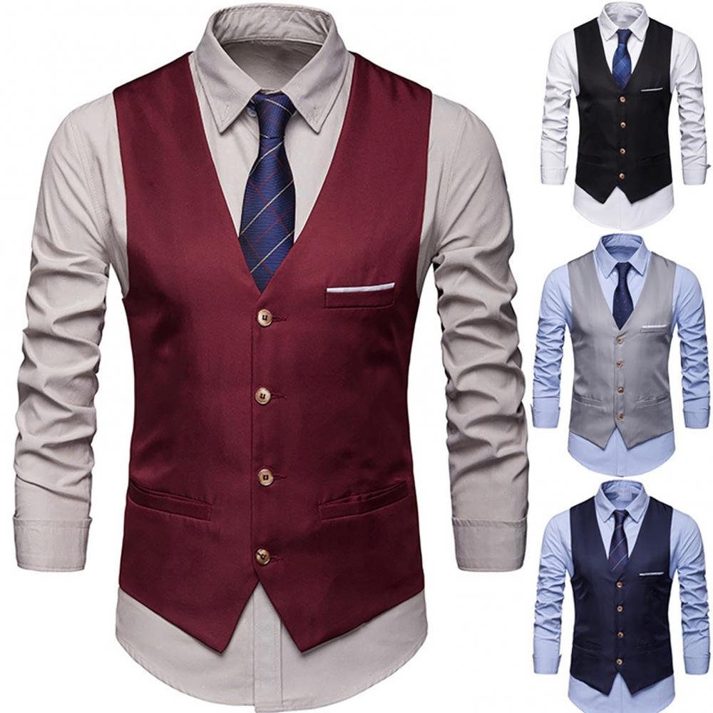 Robe gilets pour hommes mince  - Formal Waistcoat Vest avis et prix