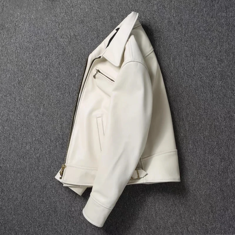 Veste en cuir véritable pour h - Men'S Fashion Leather Jacket avis et prix