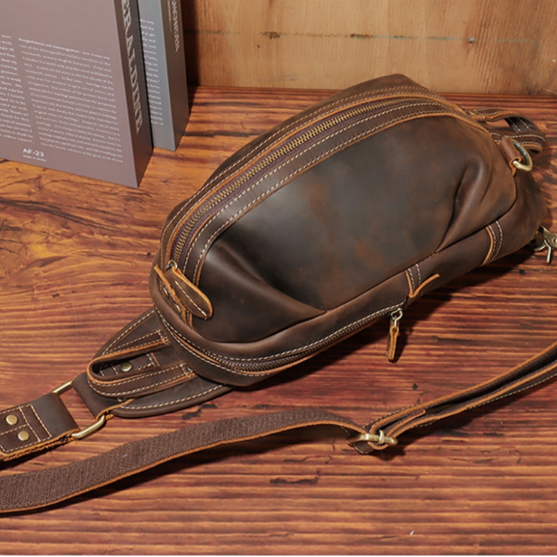 Sac à bandoulière en cuir véri - Men'S Fashion Bag avis et prix